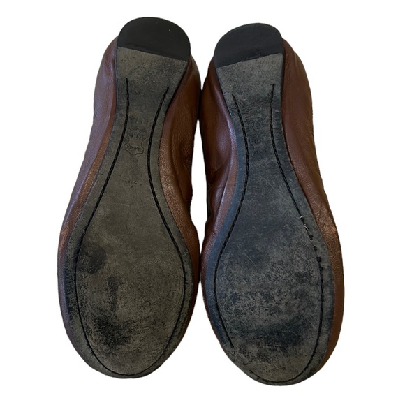 Tory Burch Caroline Brown & Black Leather Ballet Flats - 6.5 - Picture 13 of 16